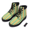 St. Patrick's Day Plaid Print Boots-grizzshop