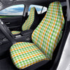 St. Patrick's Day Plaid Print Car Seat Covers-grizzshop