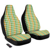 St. Patrick's Day Plaid Print Car Seat Covers-grizzshop