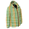 St. Patrick's Day Plaid Print Down Jacket-grizzshop