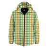 St. Patrick's Day Plaid Print Down Jacket-grizzshop