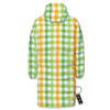 St. Patrick's Day Plaid Print Long Down Jacket-grizzshop