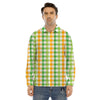 St. Patrick's Day Plaid Print Men's Dress Shirts-grizzshop