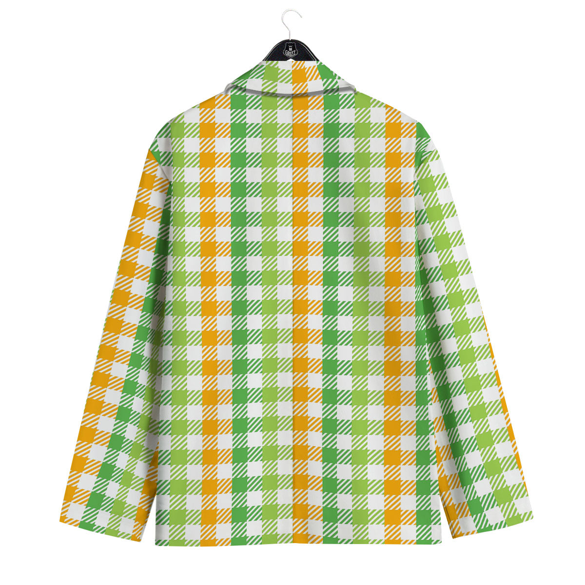 St. Patrick's Day Plaid Print Men's Sport Coat-grizzshop