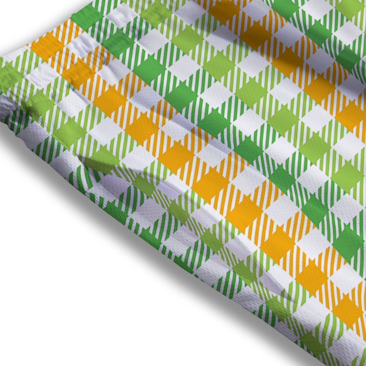 St. Patrick's Day Plaid Print Mesh Shorts