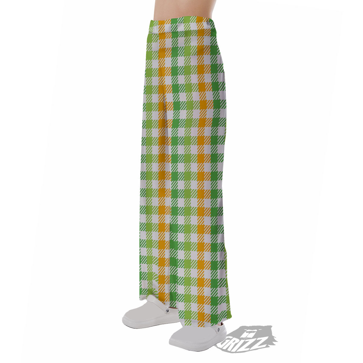 St. Patrick's Day Plaid Print Pajama Pants-grizzshop