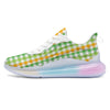 St. Patrick's Day Plaid Print Running Sneakers-grizzshop