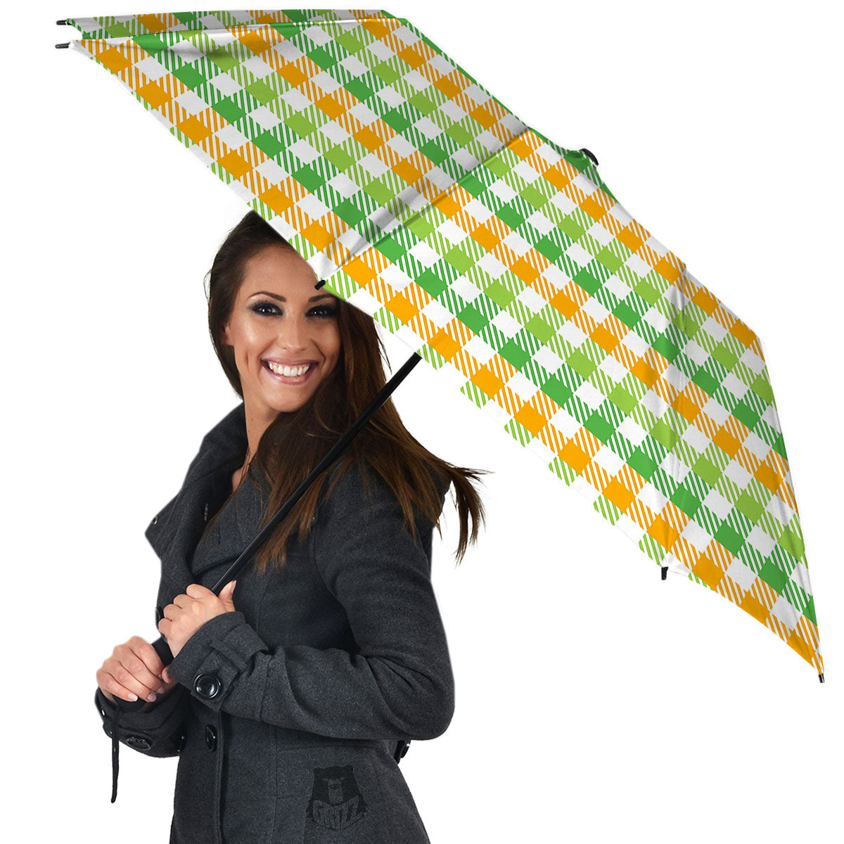 St. Patrick's Day Plaid Print Umbrella-grizzshop
