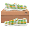 St. Patrick's Day Plaid Print White Loafers-grizzshop