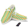 St. Patrick's Day Plaid Print White Loafers-grizzshop