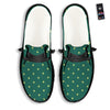 St. Patrick's Day Polka Dot Irish Print Black Loafers-grizzshop