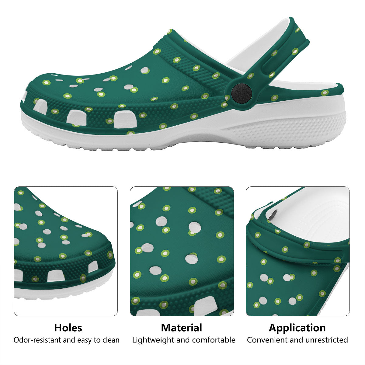 St. Patrick's Day Polka Dot Irish Print Clog-grizzshop