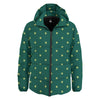 St. Patrick's Day Polka Dot Irish Print Down Jacket-grizzshop