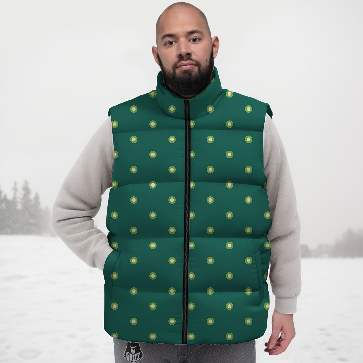 St. Patrick's Day Polka Dot Irish Print Down Vest