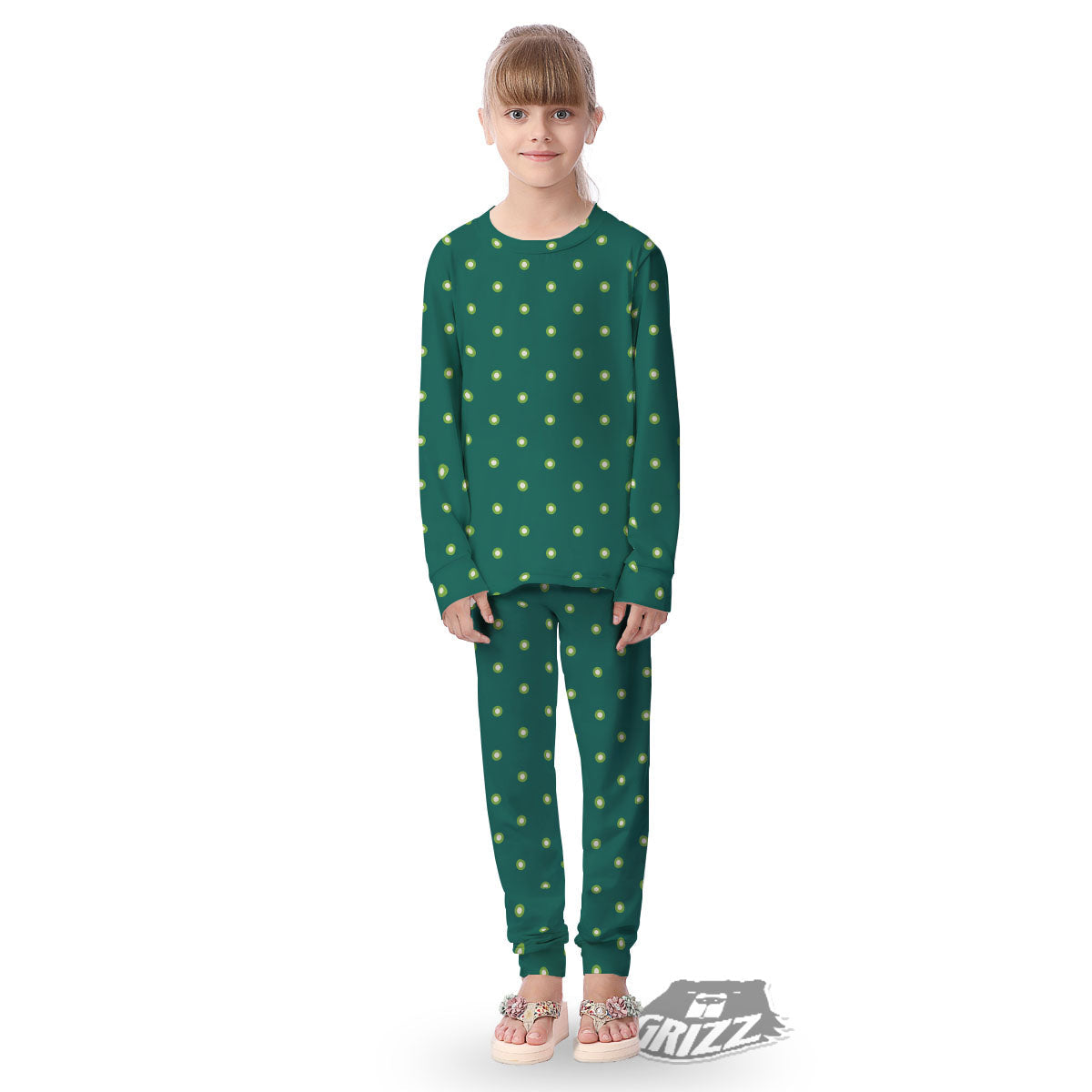 St. Patrick's Day Polka Dot Irish Print Kid's Pajamas-grizzshop