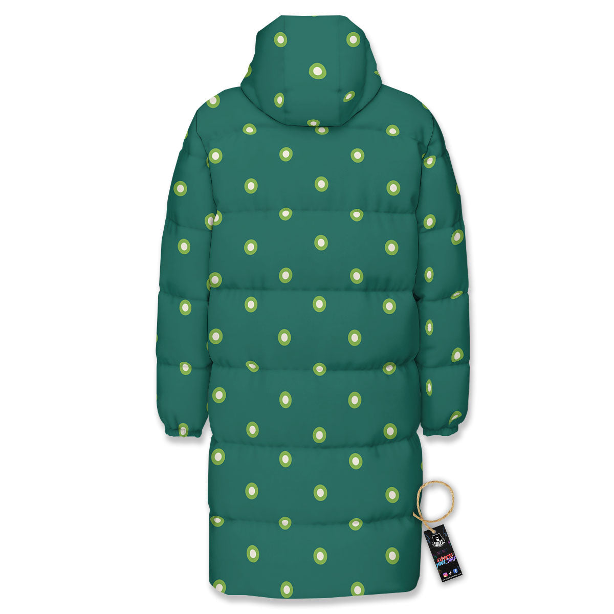 St. Patrick's Day Polka Dot Irish Print Long Down Jacket-grizzshop