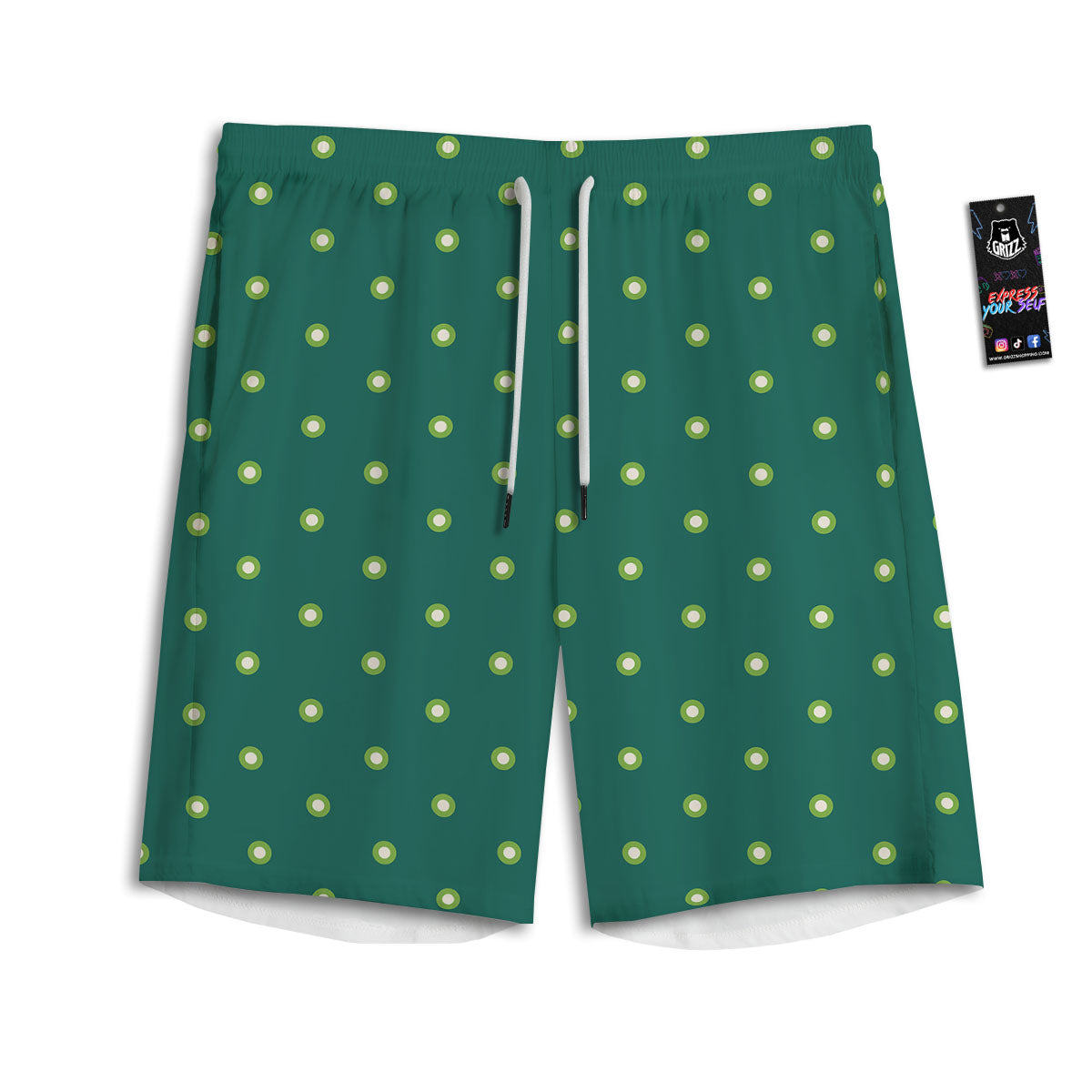 St. Patrick's Day Polka Dot Irish Print Men's Athletic Shorts