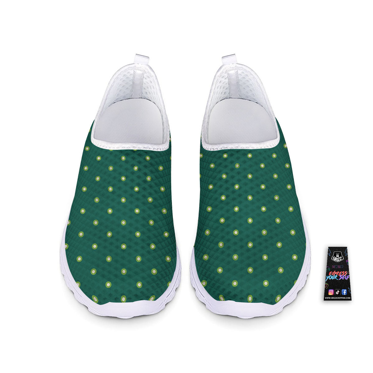 St. Patrick's Day Polka Dot Irish Print Nurse Shoes-grizzshop