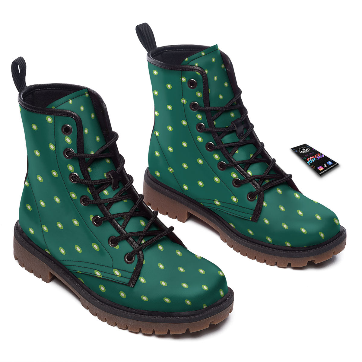 St. Patrick's Day Polka Dot Irish Print Work Boots-grizzshop