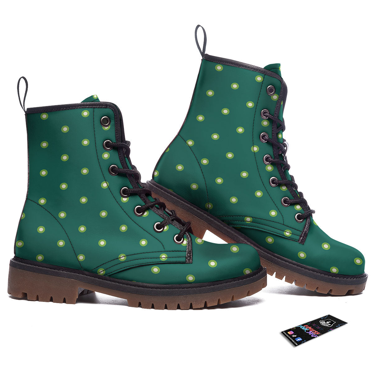 St. Patrick's Day Polka Dot Irish Print Work Boots-grizzshop