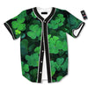 St. Patrick's Day Shamrock Clover Print Baseball Jersey-grizzshop