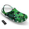 St. Patrick's Day Shamrock Clover Print Clog-grizzshop