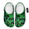 St. Patrick's Day Shamrock Clover Print Clog-grizzshop