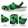 St. Patrick's Day Shamrock Clover Print Clog-grizzshop