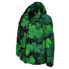 St. Patrick's Day Shamrock Clover Print Down Jacket-grizzshop