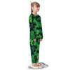 St. Patrick's Day Shamrock Clover Print Kid's Pajamas-grizzshop