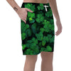 St. Patrick's Day Shamrock Clover Print Men's Shorts-grizzshop