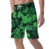 St. Patrick's Day Shamrock Clover Print Men's Shorts-grizzshop