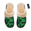 St. Patrick's Day Shamrock Clover Print Slippers-grizzshop