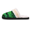 St. Patrick's Day Shamrock Clover Print Slippers-grizzshop