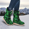 St. Patrick's Day Shamrock Clover Print Snow Boots-grizzshop