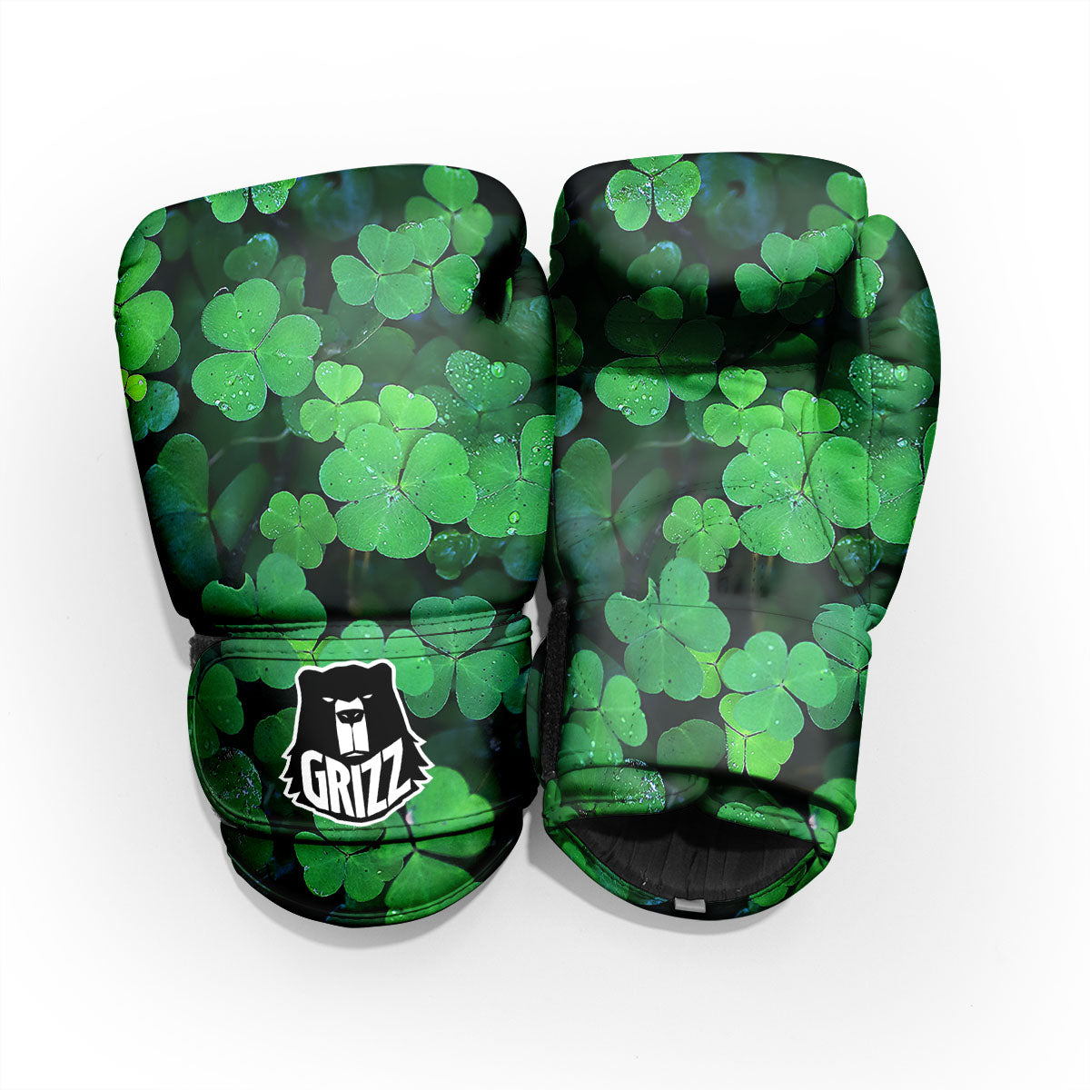 St. Patrick's Day Shamrock Clover Print Pro Boxing Glove