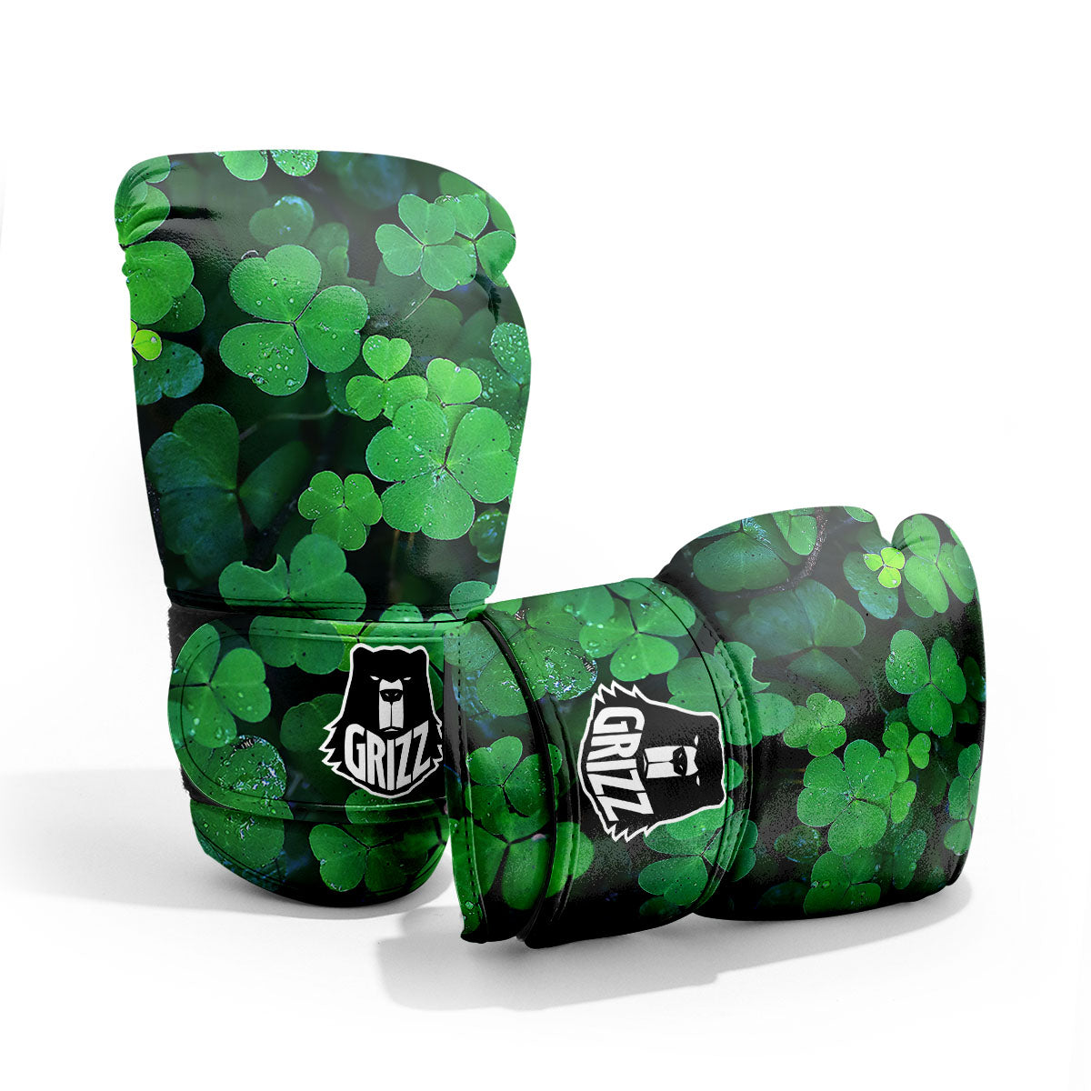 St. Patrick's Day Shamrock Clover Print Pro Boxing Glove