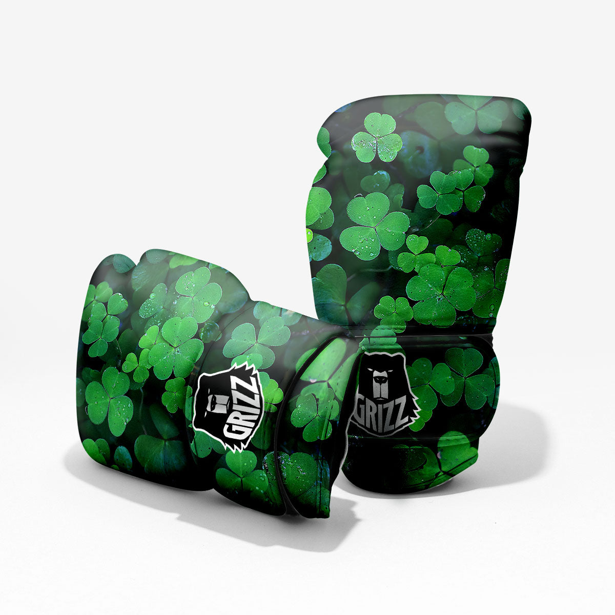 St. Patrick's Day Shamrock Clover Print Pro Boxing Glove