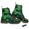 St. Patrick's Day Shamrock Clover Print Work Boots-grizzshop