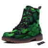 St. Patrick's Day Shamrock Clover Print Work Boots-grizzshop