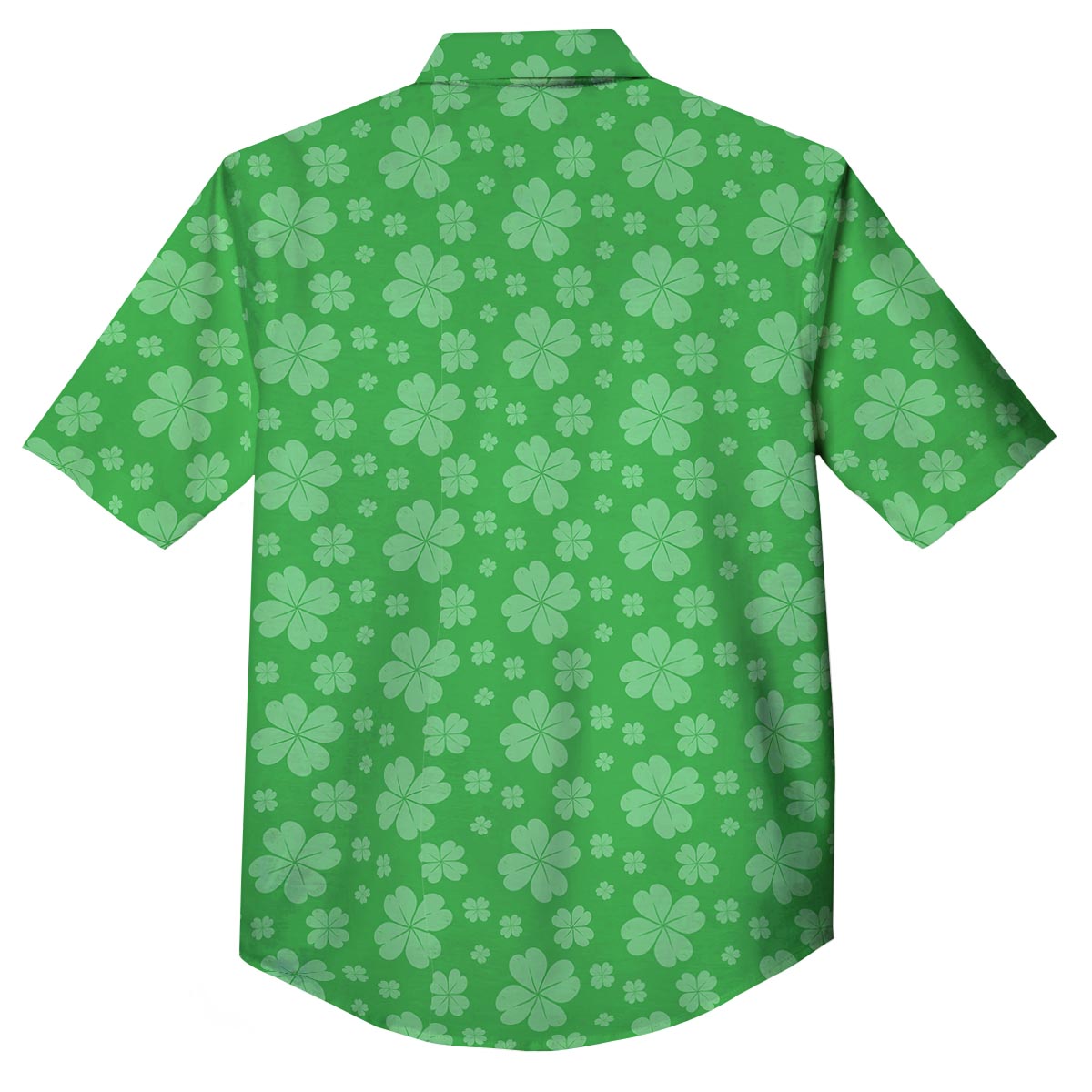 St. Patrick's Day Shamrock Leaf Print Pattern Button Up Shirt-grizzshop