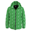 St. Patrick's Day Shamrock Leaf Print Pattern Down Jacket-grizzshop