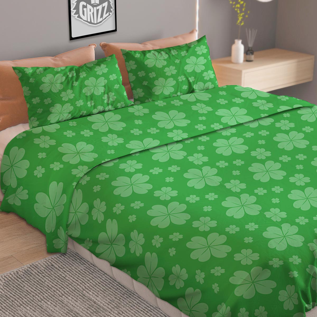 Sugar Skull White And Red Print Pattern Duvet Cover Bedding Set