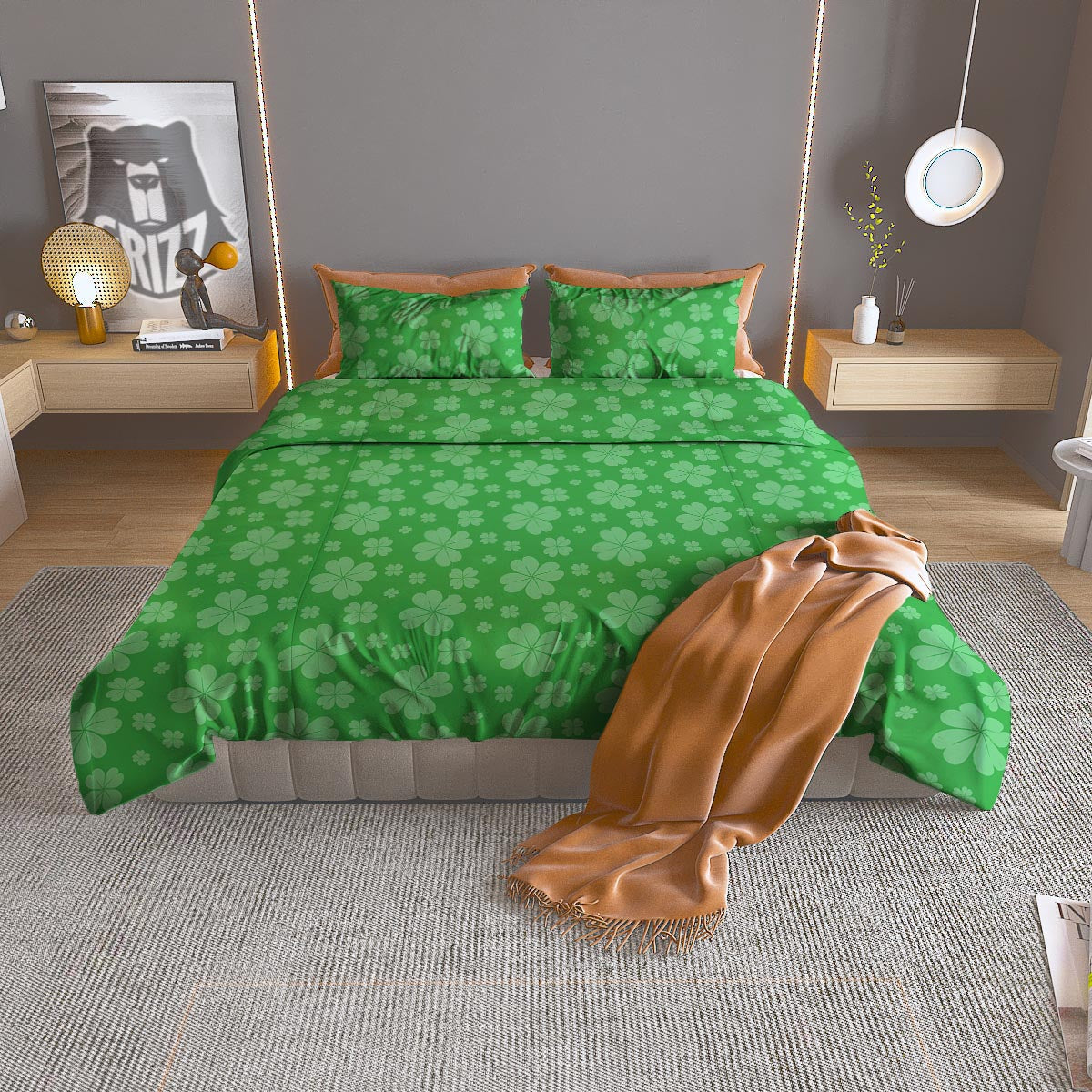 Sugar Skull White And Red Print Pattern Duvet Cover Bedding Set