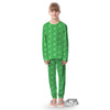 St. Patrick's Day Shamrock Leaf Print Pattern Kid's Pajamas-grizzshop