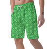 St. Patrick's Day Shamrock Leaf Print Pattern Men's Shorts-grizzshop