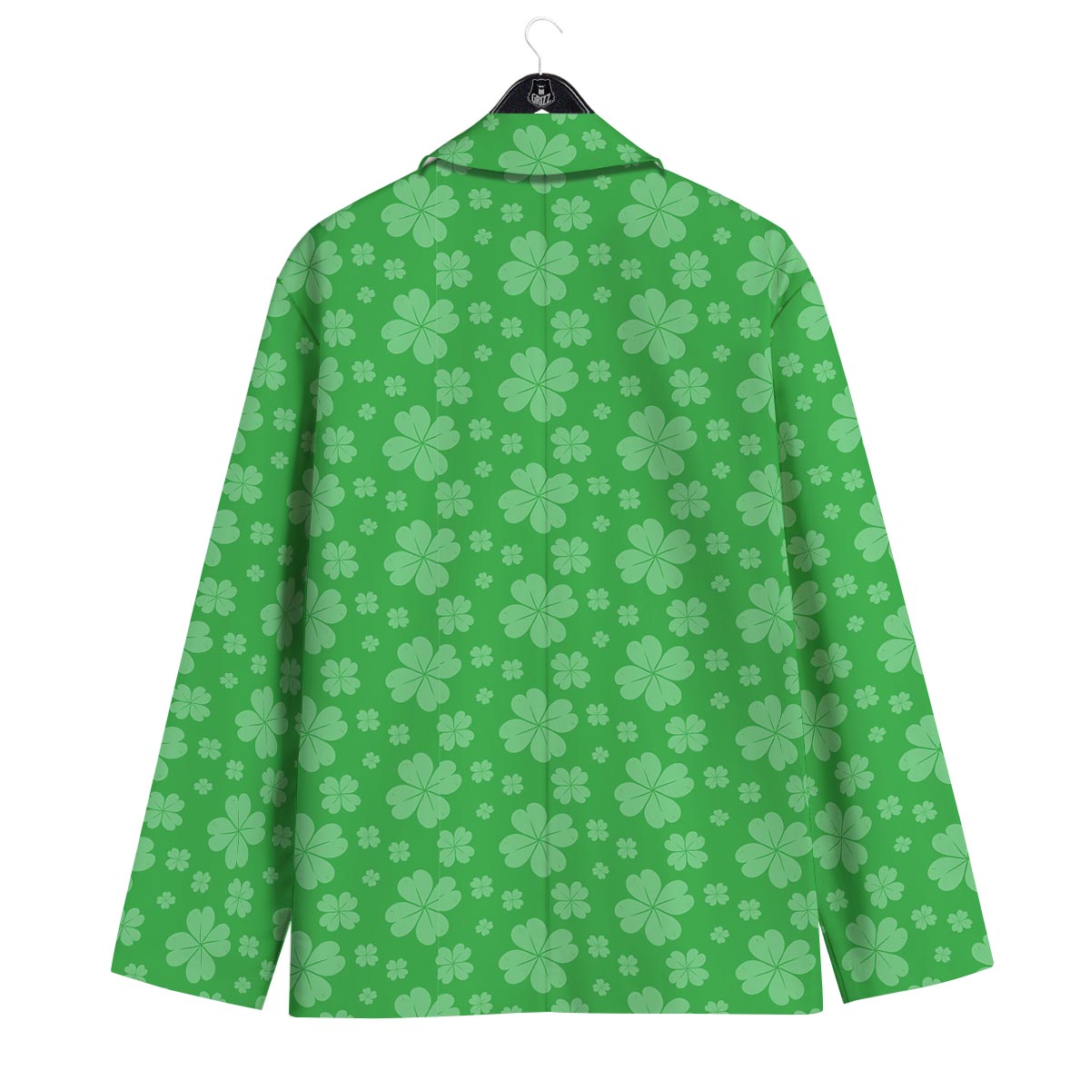 St. Patrick's Day Shamrock Leaf Print Pattern Men's Sport Coat-grizzshop