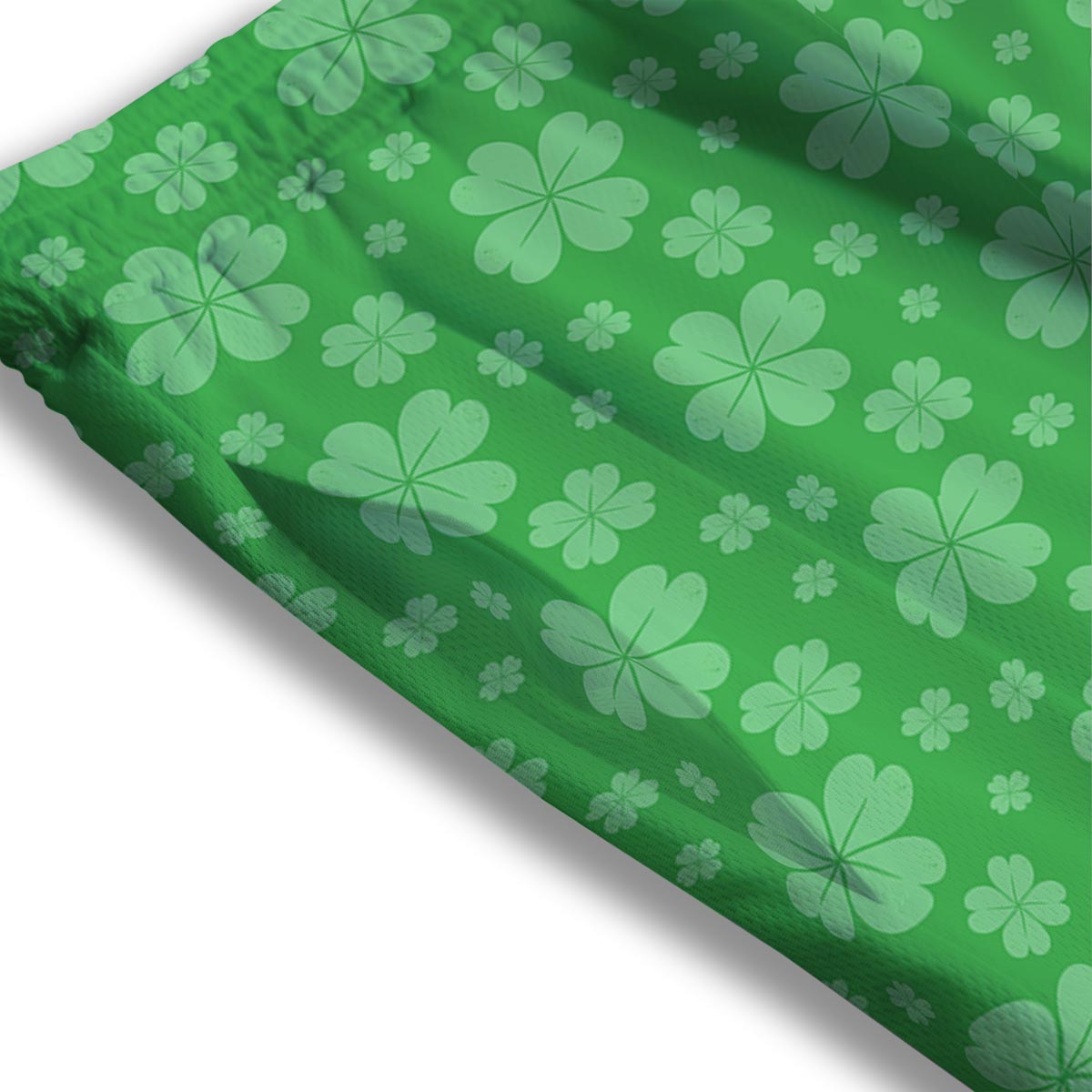 St. Patrick's Day Shamrock Leaf Print Pattern Mesh Shorts
