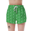 St. Patrick's Day Shamrock Leaf Print Pattern Women's Shorts-grizzshop