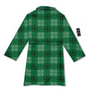 St. Patrick's Day Shamrock Plaid Print Pattern Bathrobe-grizzshop